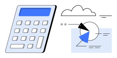 Pasta grafiğinin ve bulut grafiklerinin yanında analitik, verimlilik ve karar verme mekanizması. Finans, muhasebe, veri analizi, bulut hesaplama, iş stratejisi ve eğitim için ideal