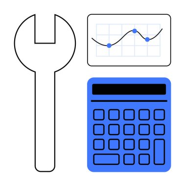 İngiliz anahtarı, hesap makinesi ve çizgi grafiği problem çözmek için teknik araçları ve verileri birleştirir. Mühendislik, analitik, iş çözümleri, hesaplamalar, bakım, üretkenlik yeniliği için ideal