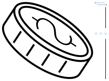 Dolarlık işareti olan tek bir madeni para uzayda fırlatılıyor. Tasarruf, yatırım, döviz, bankacılık, finans, zenginlik yönetimi için ideal, düz basit metafor