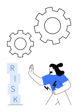 Vites yükseliyor ve RISK etiketli düşen bloklara el kaldırıyor. Risk yönetimi, süreçler, sistem iyileştirmesi, sorun çözme, güvenlik, strateji ve iş konuları için ideal
