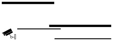 Sol alt köşedeki güvenlik kamerası bilgi akışlarını andıran yatay çizgileri gözlemliyor. Güvenlik, ihtiyat, izleme, teknoloji, veri gizliliği, izleme ve dijital için ideal