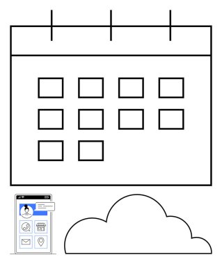 Takvim arayüzü bulut depolama ve mobil aygıt kullanıcı profili ile senkronize edildi. Zaman yönetimi, zamanlaması, bulut entegrasyonu, üretkenlik araçları, organizasyon, dijital uygulamalar, veri paylaşımı için ideal