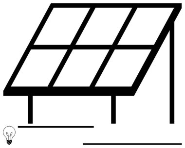 Güneş paneli yapısı yeşil enerji üretiyor. Sürdürülebilirlik, yenilenebilir enerji, temiz enerji, çevre dostu çözümler, çevre, yenilik ve teknoloji kavramları için idealdir. Düz
