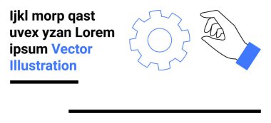 Modern minimalist tarzda metin ve satırlarla çevrili bir vitese uzanıyor. Takım çalışması, problem çözme, süreç yönetimi, strateji, dijital sistemler, yenilik ve basit iniş için ideal