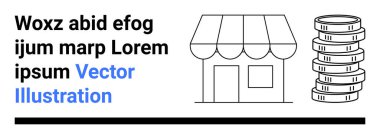 Perakende satış, yatırım, tasarruf, ekonomi, girişimcilik, strateji ve büyümeyi temsil eden madeni paralarla dolu bir mağaza. Pankartlar, bilgi grafikleri sunumları veya basit bir iniş için ideal