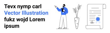 Profesyonel olarak, dekoratif saksı bitkisi eşliğinde sertifika damgalı resmi belgeye işaret ediyor. İş için ideal, yasal, sertifika, belgelendirme, eğitim, iş sunumları, basit