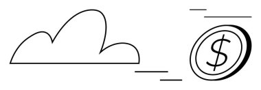 Bitişik para birimlerine sahip bulut konseptleri, finansal büyümeyi, çevrimiçi ödemeleri, bulut hesaplamasını ve dijital ekonomiyi destekliyor. Finans, teknoloji, verimlilik için ideal, modern