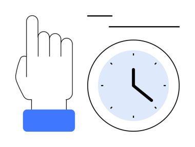 Zaman yönetimi, dakiklik ya da zaman çizelgesini gösteren bir saatin yakınını işaret ediyor. İş için ideal, verimlilik, planlama, teslim tarihleri, zaman takip organizasyonu iş akışı temaları. Düz