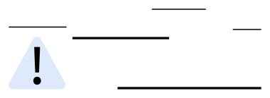 Üçgenin içindeki ünlem işareti yatay çizgilerle çevrili. Uyarı, aciliyet ya da alarm iletiyor. Güvenlik, ihtiyat, tehlike, dikkat, risk sinyali için ideal. Basit düz metafor