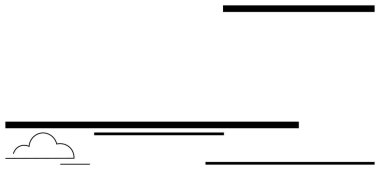 Kalın siyah ve ince yatay çizgiler altında asgari bulut silueti basitlik, denge ve sakinliği çağrıştırıyor. Minimalizm için ideal, modern tasarım, ilham, doğa, kontrast, soyut düz düz