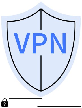 VPN metin kalkanı güvenli bağlantıları, dijital mahremiyeti ve veri şifrelemesini simgeler. Siber güvenlik, gizlilik, çevrimiçi güvenlik, anonimlik, veri koruması, güvenli tarama dairesi için ideal