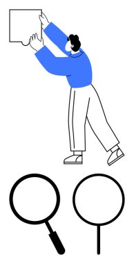 Bireysel olarak tasarımın tamamına yapboz parçaları ekleniyor, büyütme gözlükleri odak ve analizi vurguluyor. Sorun çözme, araştırma, takım çalışması, detaylara dikkat, hedef başarı, yaratıcılık için ideal