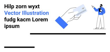 Dijital ödemeleri ve mobil işlemleri sembolize eden bir kredi kartı. Profesyonel konuşmacı yeniliğe doğru jestler yapar. Finans, bankacılık, teknoloji, eğitim, sunumlar için ideal