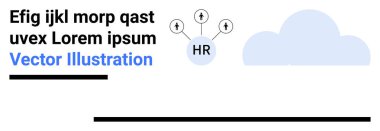 İK simgesi yukarı doğru oklara bağlı, soyut bulutun yanı sıra büyümeyi simgeliyor. İdeal İK sistemleri, askere alma, takım oluşturma, ağ oluşturma, yetenek yönetimi, veri, basit iniş sayfası