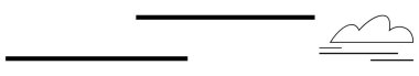 Bulut hatları, doğrusal rüzgar akımları ve yatay çizgiler hareketi ve basitliği çağrıştırıyor. Hava durumu, hız, dijital tasarım, enerji, veri gösterimi için ideal, teknoloji düz metafor