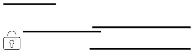 Metne benzeyen yatay çizgilerin yanına kilitle, dijital güvenliği, mahremiyeti, kısıtlı erişimi veya gizliliği temsil ediyor. Gizlilik için ideal, veri koruması, güvenlik, erişim denetimi