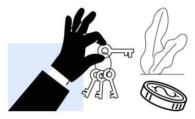 Anahtar, fabrika ve madeni para elementlerinin yanı sıra erişim, mülkiyet ve sürdürülebilir yatırım öneriyor. Finans, büyüme, güvenlik, yenilik, fırsat, başarı sorumluluğu için ideal