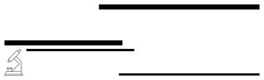 Kalın yatay çizgiler boyunca mikroskop odaklanmayı, berraklığı ve bilimsel araştırmayı iletir. Bilim, araştırma, keşif, analiz, teknoloji eğitimi yeniliği için idealdir. Düz basit