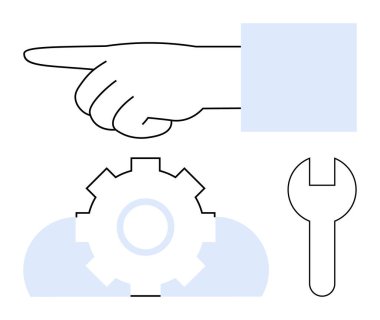 Bir vites ve anahtarı işaret ederek, rehberliği, araçları ve çözümleri sembolize eder. Takım çalışması, yenilik, problem çözme, liderlik teknik destek yön planlama için idealdir. Düz basit