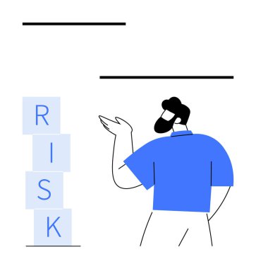 RISK yazımını engelleyen, değerlendirme, seçim, yönetim ve zorlukları vurgulayan kişi. Karar verme, analiz, strateji, liderlik iş büyümesi için ideal soyut