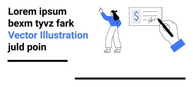 Metin bloğu ve soyut unsurların yanında finansal bir belge imzalamak. Finans, ticaret, sözleşmeler, analizler, belgeler, sunumlar için ideal, basit bir iniş sayfası