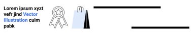 Minimalist metin satırları olan alışveriş çantasının yanında yıldız ödülü rozeti. Başarı, ticaret, çevrimiçi alışveriş, perakende satış, indirimli promosyonlar, tanınma ve basit iniş sayfası için ideal