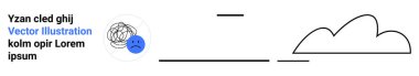 Hüzünlü yüz karalamalar, metin elementleri, soyut bulut ve minimalist yatay çizgiler. Zihinsel sağlık, yaratıcılık, beyin fırtınası, duygusal temsil, iletişim modern sanat için ideal