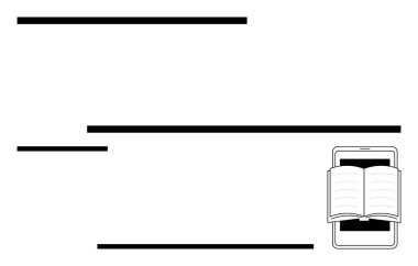 Akıllı telefon ekranında soyut yatay çizgiler arasında yer alan, modern eğitimi, okuryazarlığı ve bilgiyi simgeleyen açık bir kitap. E- öğrenim, yayıncılık, teknoloji, okuma ve eğitim için ideal