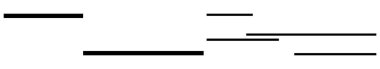 Açık uzayda asimetrik olarak yerleştirilen değişken uzunluklu siyah yatay çizgiler. Modern tasarım için ideal, soyutlama, denge, basitlik, yaratıcılık, grafik düzeni, minimal düz metafor