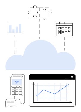 Bulut bağlantıları, bulmaca parçaları, takvim, kart okuyucu ve grafik yazılımı. İş otomasyonu, veri görselleştirme, dijital ödemeler, bulut entegrasyonu işbirliği analizleri için ideal