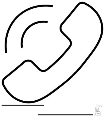 Kavisli telefon alıcısı silueti, iletişim ve bağlantıyı gösteren sinyal dalgalarıyla eşleştirildi. İletişim için ideal, müşteri desteği, ağ, teknoloji, bağlantı, yardım hattı