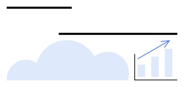 Buluttan yukarı doğru yükselen bir ok ile çizelge, büyümeyi, bulut hesaplamasını ya da analizi sembolize eder. İş, teknoloji, büyüme, veri finansmanı yenilikçi takım çalışması için idealdir. Düz basit