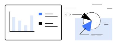 Efsane ve pasta grafiği veri analizini temsil ediyor, eğilimleri ve kalıpları gösteriyor. Analiz, araştırma, istatistik, iş anlayışı, finans ve eğitim için ideal. Temiz daire