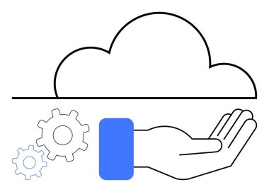 Açık el bulutun altında ve vitesler servis sunumu, teknoloji ve yenilikleri ön plana çıkarıyor. Bulut hesaplama, bilişim desteği, yazılım geliştirme, veri entegrasyonu, dijital dönüşüm, çevrimiçi için ideal