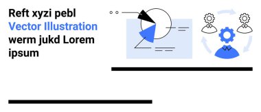 Geometrik şekiller iş akışı simgeleriyle birleştirilmiş, dişliler ve insanlar, işbirliği, yaratıcılık ve süreç optimizasyonu fikirlerini iletiyor. Takım çalışması, otomasyon, tasarım, teknoloji için ideal