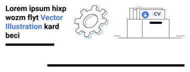 Dosya çekmecesinin yanında özgeçmiş, kariyer organizasyonu ve optimizasyonu temsil eden dosyalar var. İK, iş akışı, iş başvuruları, kariyer tavsiyesi, işe alım, işe alım için ideal