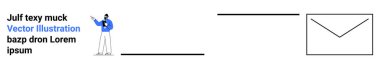 Bir cihaz tutan ve dijital mesajlaşma ve iletişimi sembolize eden büyük bir zarf simgesini gösteren kişi. Teknoloji, ağ, iş, e-posta, pazarlama, dağıtım için ideal