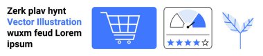 Alışveriş arabası simgesi, hız göstergesi ve yıldızlarla kullanıcı değerlendirmesi arayüzü, sürdürülebilirliği sembolize eden mavi yaprak. E-ticaret, geri bildirim, çevre dostu markalaşma, analitik, çevrimiçi değerlendirmeler, müşteri değerlendirmeleri için ideal