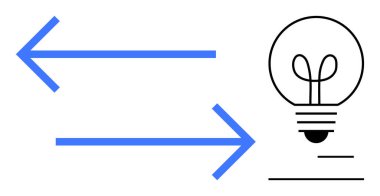 Mavi oklar, karşıt akışların bir ampul üzerinde birleşerek yenilik ve fikir paylaşımını sembolize ettiğini gösteriyor. Takım çalışması, yaratıcılık, iletişim, beyin fırtınası, problem çözme, strateji için ideal