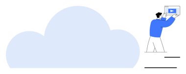 Bireysel olarak bulut depolama alanına dijital bir dosya yerleştiriliyor, veri güvenliği, dosya paylaşımı ve erişilebilirliği teşvik ediliyor. Teknoloji, bulut servisi, takım çalışması, uzaktan çalışma, veri yönetimi için ideal