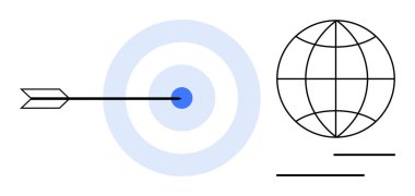 Oklar hedefin merkezini, dünya çapında en az iz bırakacak şekilde vuruyor. Odaklanma, hassasiyet, başarı, küresel ulaşım, strateji, vizyon, planlama için ideal. Düz basit metafor