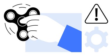 Uyarı ikonu ve vites ana hatlarının yanında el hareketi çevirici, stres atma, odaklanma, tetikte olma, oyun, aletler, optimizasyon farkındalığını sembolize ediyor. Üretkenlik ve tetikte olmak için ideal. Düz