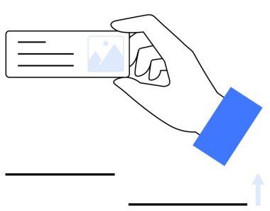 İçinde metin ve yer tutucu resmi olan bir kartvizit. Kimlik, iletişim paylaşımı, ağ paylaşımı, profesyonellik, markalaşma, reklam, iş başvurusu için ideal. Düz basit metafor