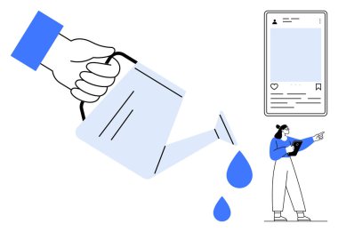 El ele tutuşmak, sosyal medya sitesinin yakınına su dökebilir ve tablet analizi yapılabilir. Pazarlama, içerik stratejisi, büyüme, yenilik, yaratıcılık, analitik, basit iniş sayfası için ideal