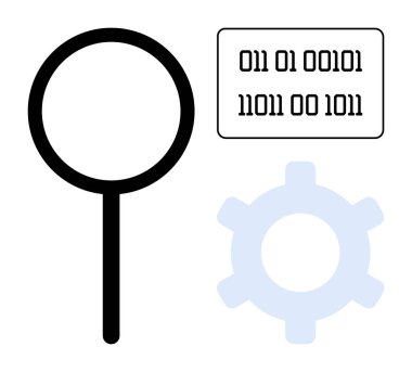 Çift haneli rakamların yanında büyüteç ve keşif, değerlendirme ya da işleme işaret eden bir vites. Teknoloji, kodlama, araştırma, optimizasyon ve problem çözmede ideal