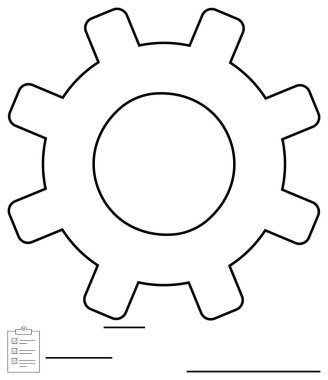 Taslak teçhizatı, süreçleri, görev önceliklerini ve verimliliği simgeleyen asgari kontrol listesinin üzerinde. Otomasyon, üretkenlik, planlama, organizasyon, iş stratejisi, iş akışı başarısı için ideal