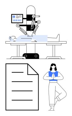 Hasta üzerinde çalışan robot cerrahi sistem, farkındalık ve tıbbi belgelere odaklan. Sağlık, teknoloji, yenilik, farkındalık, sağlık, gelecekteki tıp, robotik yardım için ideal
