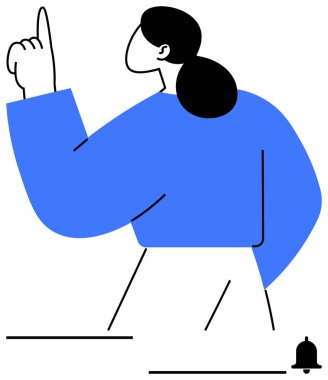 Kendine güvenen bir kadın, bir fikri, kararı ya da dikkati işaret ediyor. Parmağını kaldırmış ve küçük bir çan ile durup hatırlatıcıyı sembolize ediyor. Liderlik, eğitim, yaratıcılık, bilgilendirme, odaklanma için ideal