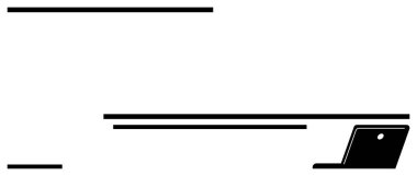 Yatay çizgiler, modern çalışma alanı için masa üstünde dizüstü bilgisayarı olan parlak bir yapı yaratıyor. Teknoloji, üretkenlik, organizasyon, minimalizm, tasarım, yapı, basit iniş sayfası için ideal
