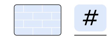 Açık mavi tonlu tuğla duvar kalın meta veri sembolüyle eşleştirilmiş. İnşaat, istikrar, sosyal medya, bağlantı, organizasyon, dijital trendler, basit iniş sayfası için ideal